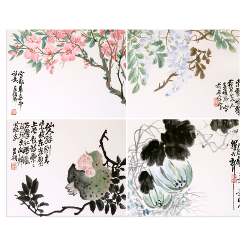 朵云轩木版水印  吴昌硕 花果册(B)册页  非遗中国画