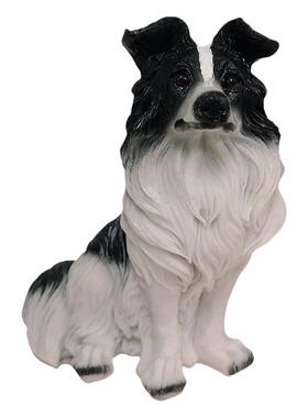 可爱小狗边牧模型东南亚树脂摆件