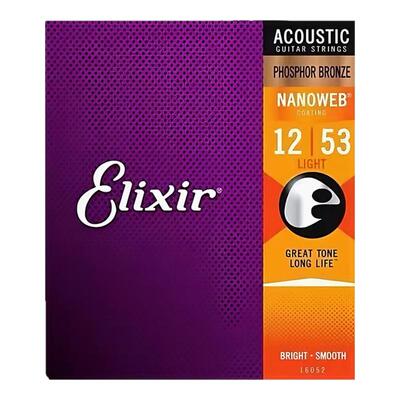美产正品Elixir伊利克斯覆膜磷铜16052一套民谣吉他琴弦全套/真空