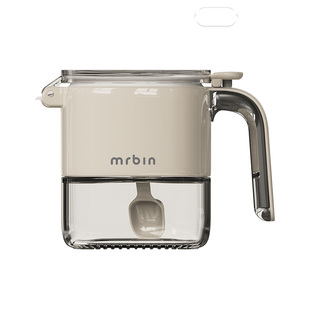 麦桶桶调料盒盐罐厨房调味罐带盖密封盒家用味精佐料玻璃调味瓶罐