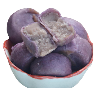 无蔗糖老式紫薯芋泥饼软糯叽叽的新中式糕点手工零食早餐不甜点心