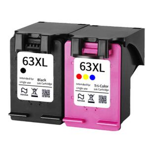 适用惠普DeskJet 2130墨盒兼容hp63XL DJ3630 1111 4520 4650 5740喷墨打印机墨水可加墨型黑彩色墨仓大容量