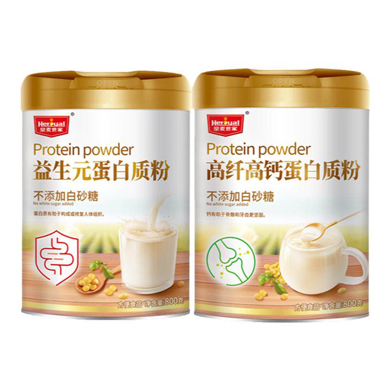 皇麦世家益生元高纤高钙蛋白质粉800g罐装