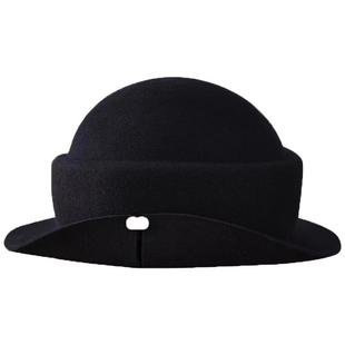 黑色帽子女款秋冬款2025新款气质贝雷帽显脸小高级感优雅千金礼帽