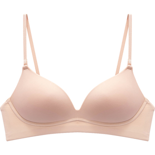 IU无痕内衣女无钢圈夏季薄款聚拢细带U型露背美背文胸夏白色胸罩