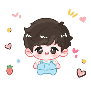 qq人小鼻嘎手绘头像定制约稿明星周边应援大头卡通形象动漫画代画