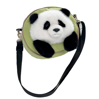 可爱立体大熊猫斜挎包单肩小圆包