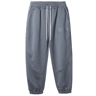 男生深灰色运动裤男款束脚潮牌2026新款休闲裤重磅卫裤男秋季宽松