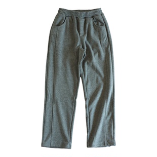 秋冬加绒加厚休闲卫裤男装直筒运动长裤磨毛细条纹平绒舒服裤子潮