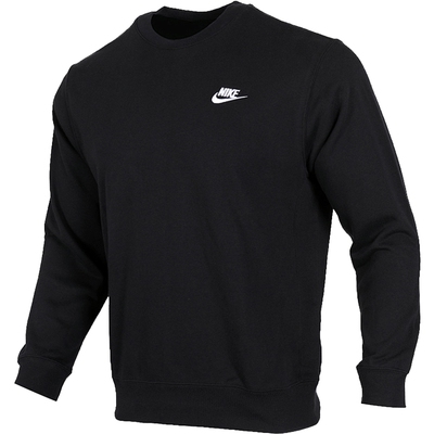 Nike耐克卫衣男款黑色套头衫圆领宽松刺绣长袖运动服男BV2667-010
