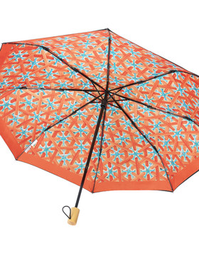 中国风竹编图案双层晴雨伞轻便
