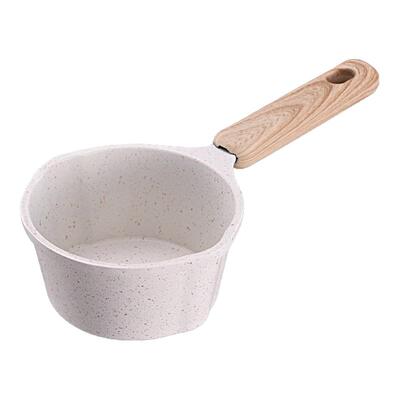 麦饭石不粘泼油锅长柄热油小锅