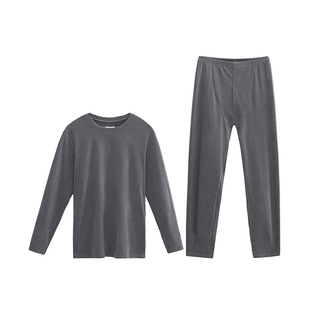 MRA男装 热力舱保暖内衣线裤套装轻量无压棉毛衫磨毛发热秋衣裤冬