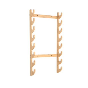 刀剑架挂墙笛子展示架壁挂收纳实木竹鱼竿渔竿兵器多层剑托宝剑架