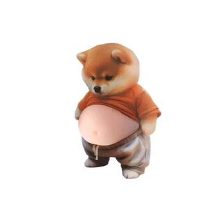 汪星胖柴狗冰箱贴捏捏玩具可爱小胖狗防磕碰3d立体家用装饰防撞贴