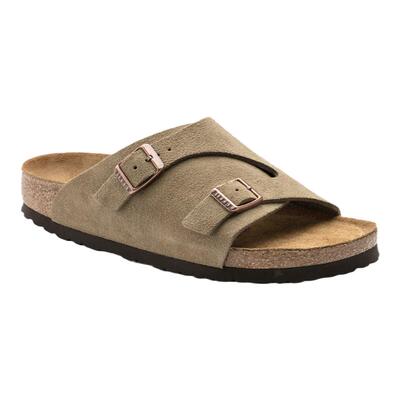 BIRKENSTOCK勃肯绒面革双带拖鞋