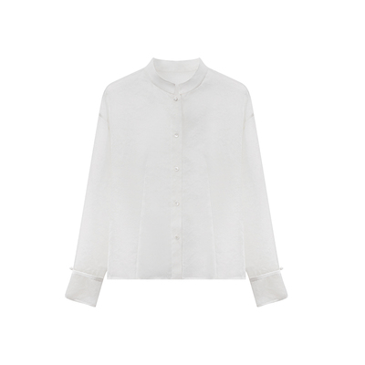 如意连云新中式100%真丝衬衫