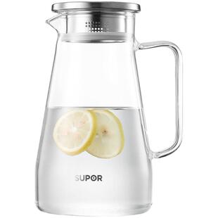 苏泊尔冷水壶凉水壶玻璃耐高温家用凉水杯冷泡壶大容量冰箱储水夏