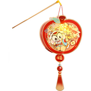 2026新款过新年水果灯笼马年春节儿童手提元宵花灯手工diy材料包