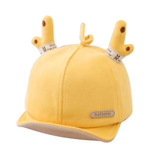 婴儿帽子春秋薄款可爱超萌男童鸭舌帽短檐女宝宝遮阳防晒帽秋冬季