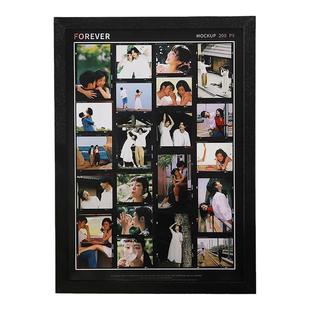 相框照片定制diy电影胶片黑色画框打印洗相片创意情侣周年礼物