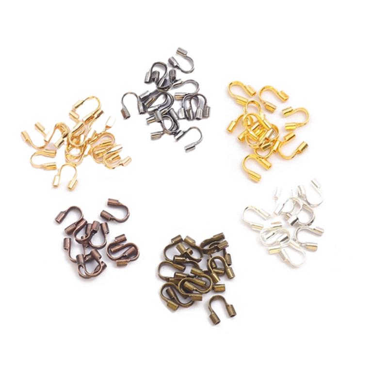 100颗U型护线扣收尾扣马蹄扣 手工diy自制项链手链饰品材料包配件