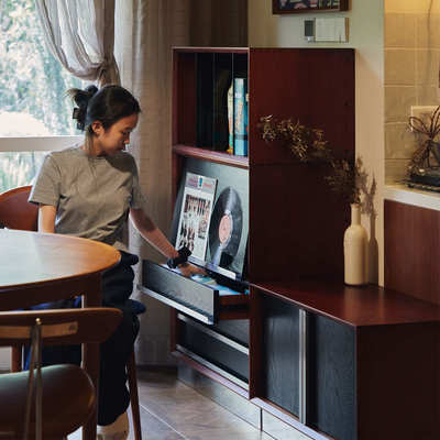 不众丨包豪斯中古组合柜实木边柜复古模块落地书柜客厅边柜展示柜