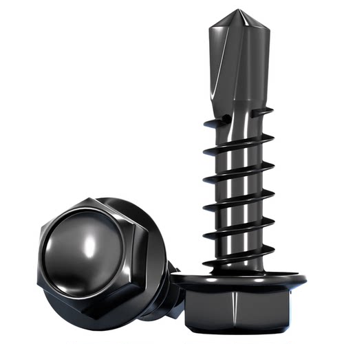 黑色410不锈钢外六角钻尾螺丝燕尾钉彩钢瓦自攻自钻钉MM4.2M4.8M5