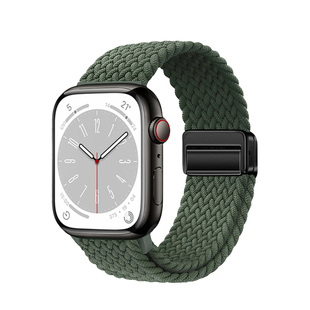 匠戴适用苹果S10手表表带iwatch11手表带s9编织applewatch8磁吸ultra2高级S8男9尼龙S7春夏7运动SE创意女腕带