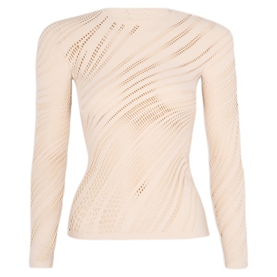 沃尔福特网状镂空高弹柔软长袖