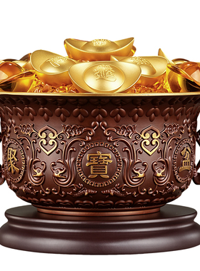 铜聚宝盆摆件招财聚财开业礼品