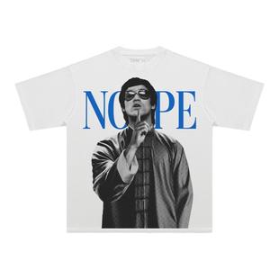 7AM-李小龙T恤ins爆红水洗做旧美式vintage复古潮牌重磅纯棉短袖