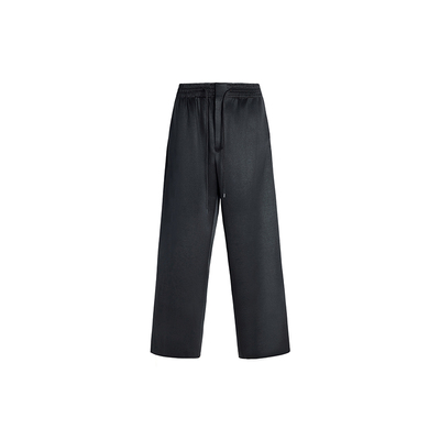 IANHYLTON深棕香云纱阔腿抽绳裤