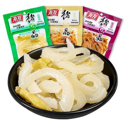 有友 泡椒猪皮晶山椒香辣追剧宵夜零食猪皮解馋零食旗舰店