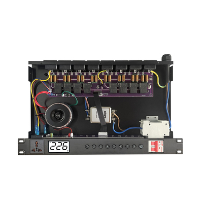 专业9路环牛变压器大功率电源 舞台插座顺序控制管理带滤波时序器