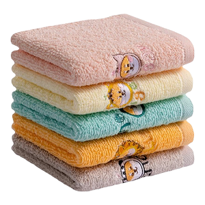 【洁丽雅】纯棉卡通童巾宝宝毛巾4条