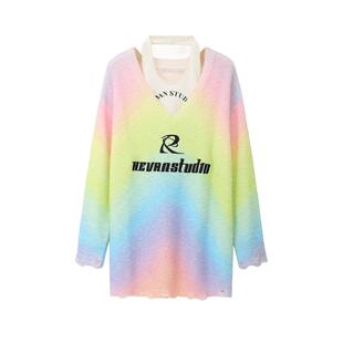 REVAN芮范设计师款甜酷两件套毛衣连衣裙RM11103142