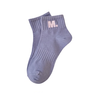 春秋袜子女纯棉低腰中筒2025新款爆款多巴胺运动防臭短袜女生无骨