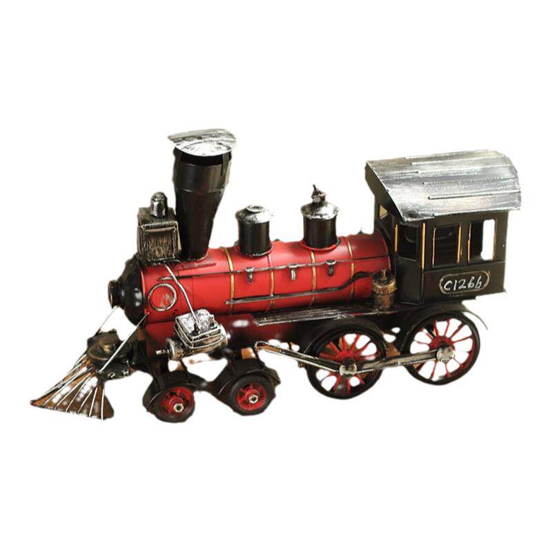 老掉牙做旧铁皮风格 40号英式蒸汽小火车头 家居饰品摆件