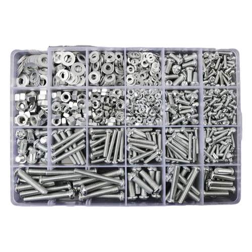 十字圆头混装螺丝螺母套装大全螺丝钉螺帽垫片五金配件M3M4M5M6M8