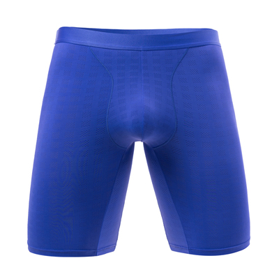 超大码防磨腿冰丝速干内裤男士透气打底裤加肥加长薄款网眼平角裤