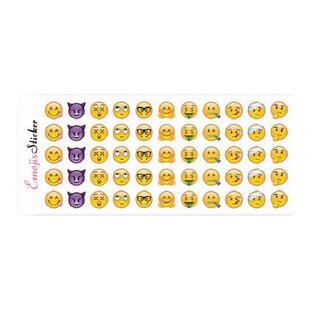 Emoji贴纸可爱手账含新横版创意卡通翻白眼贴画黄豆表情装饰粘贴