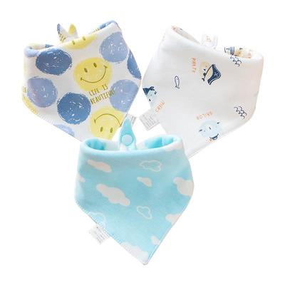 婴儿三角巾口水防吐奶超柔