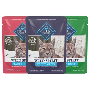 BlueBuffalo蓝挚原野精灵鲜汤真肉成猫软罐头湿粮零食70g*15