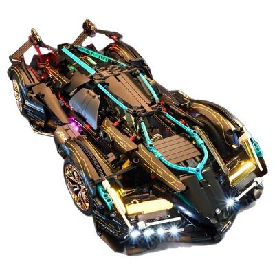 黑武士V12遥控汽车跑车积木玩具