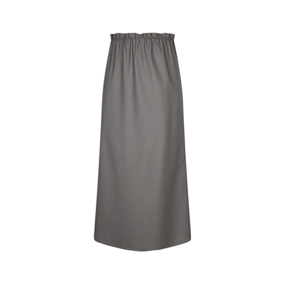 澳大利亚羊毛花苞腰西装裙