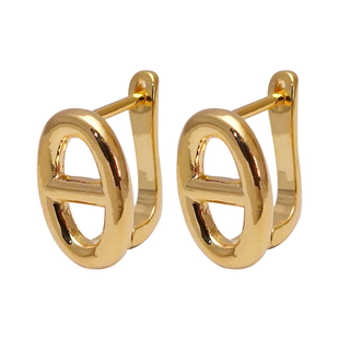 猪鼻子耳扣2025新款爆款几何耳环小香风耳钉简约高级气质轻奢耳饰