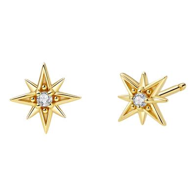 AGATHA/瑷嘉莎六芒星系列迷你耳钉耳环高级感纯银新年礼物