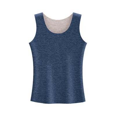 蚕丝德绒保暖背心男加绒