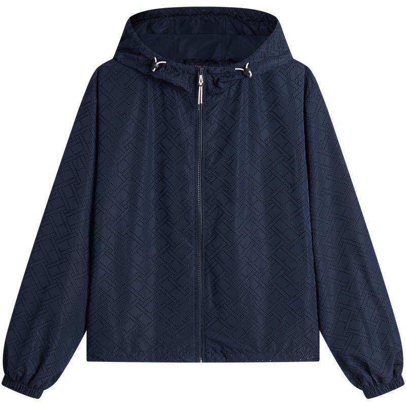 Tommy女装旗标镂空刺绣宽松夹克